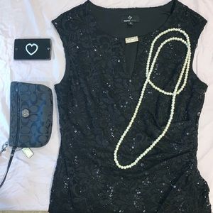 Black sequin dress size 14